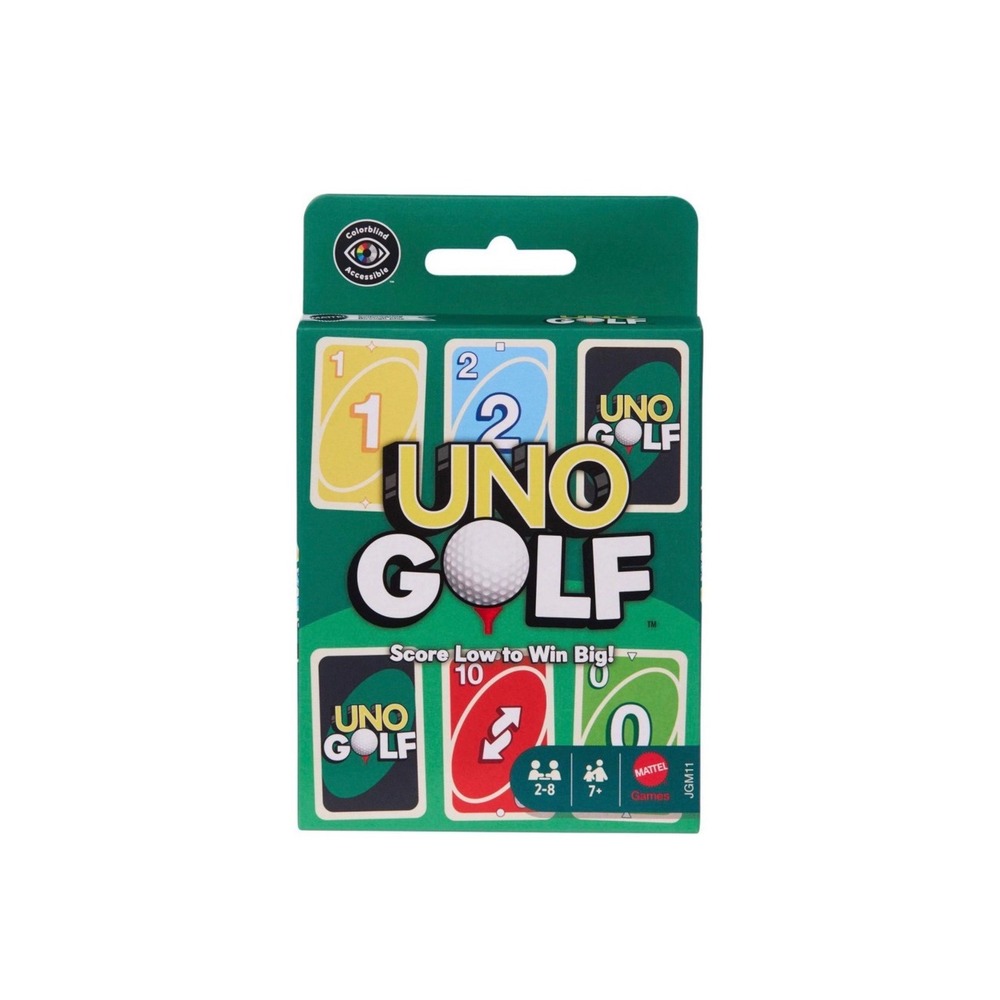 Mattel Games UNO Golf Card Game Colorblind Accessible Family Night JGM11 New